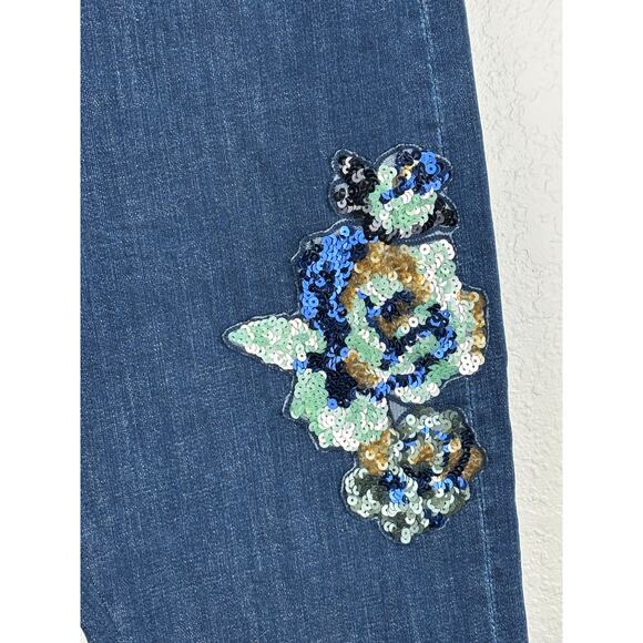 Anthropology Pilcro and the Letterpress Slim Boyfriend Sequin Jeans Size 30 - Picture 6 of 9